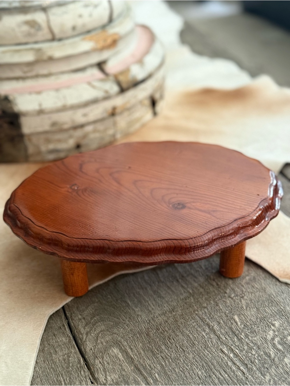Handmade Gorgeous Wood Riser Warm Honey Brown